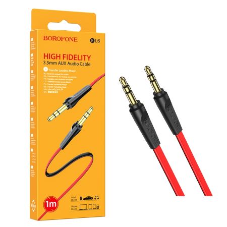 Кабель 3,5 Jack - 3,5 Jack Borofone BL6 Red