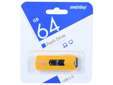 Flash USB 2.0 - 64Gb SmartBuy STREAM Yellow