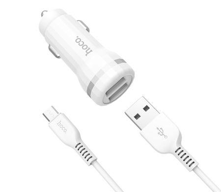 АЗУ micro 2.4A 2USB HOCO Z27 White