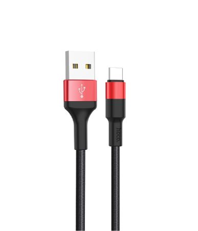 Кабель micro 2.1A HOCO X26 1m Black-Red