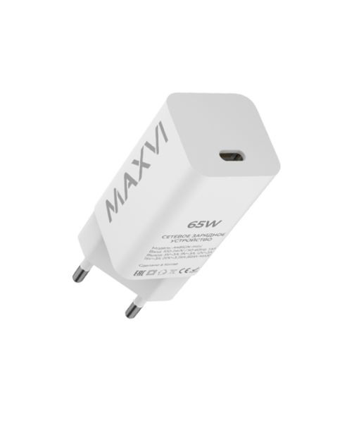 СЗУ блок 65w Type-C, Maxvi A481GN mini White