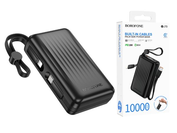 Внешний аккумулятор 10 000мАч Borofone BJ70 Power PD20Вт Black