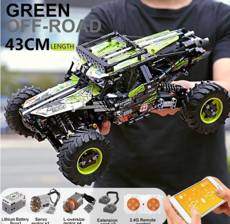 Конструктор Mould King  Зеленый багги 4WD с ДУ 1879 деталей (18002)