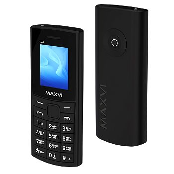 Мобильный телефон MAXVI C40, 1.77”, 2 sim-карты, 600 mAh Черный