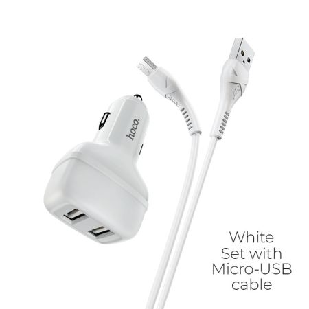 АЗУ micro 2.4A 2USB Hoco Z36 White