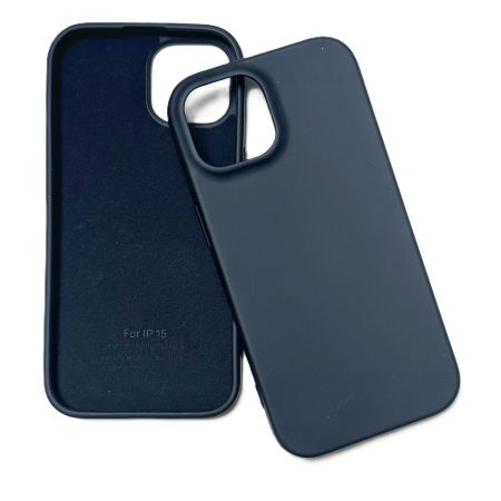 Накладка IPhone 15 черный с микрофиброй