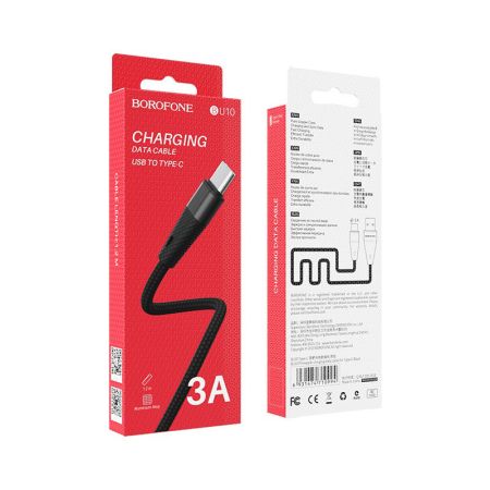 Кабель Type-C 2.4A Borofone BU10 1m Black