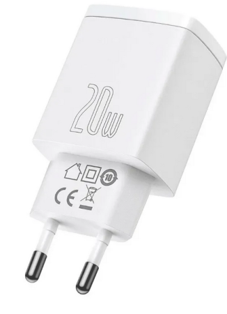 СЗУ блок 3.0A, 20W, 1USB+1Type-C Baseus Compact White