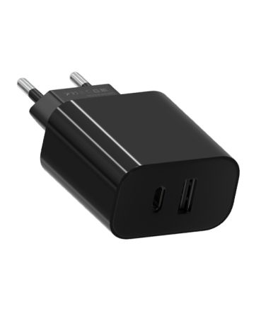 СЗУ блок 30w 1USB + 1Type-C, Maxvi CHL-602PD Black
