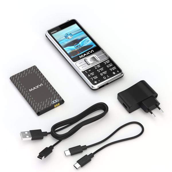 Мобильный телефон MAXVI X900c, 2.8”, 2 sim-карты,  2500 mAh Черный