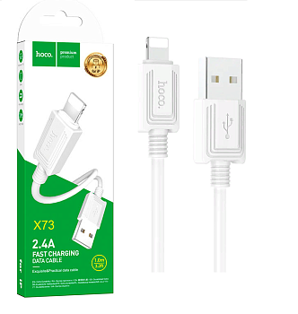 Кабель iPhone Lightning - USB 2.4A HOCO X73 1m White