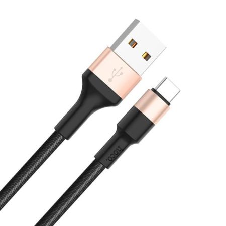Кабель iPhone Lightning - USB 2.1A HOCO X26 1m Black-Gold