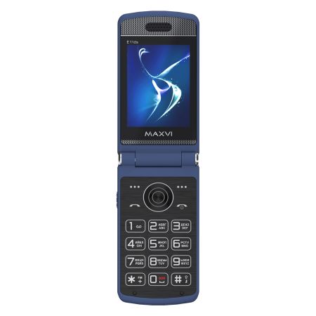 Мобильный телефон MAXVI E11ds, 2.8”, 1500 mAh Blue-Silver + Док-станция