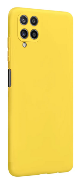 Накладка Samsung A125 A12 (2021) желтый силикон закрытая камера