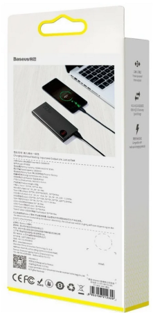 Внешний аккумулятор 10 000мАч Baseus Adaman Metal Quick Charge PW 22.5W Black