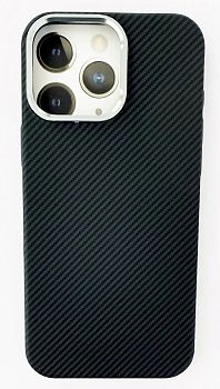 Накладка IPhone 16 Pro Max MORE MagSafe Black карбон мини