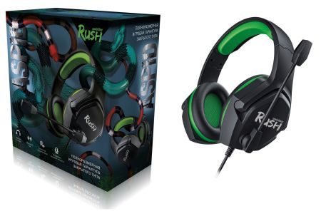 Наушники Smartbuy RUSH ASPID, 40мм, переходник для ПК,  черн/синий (SBHG-9760)