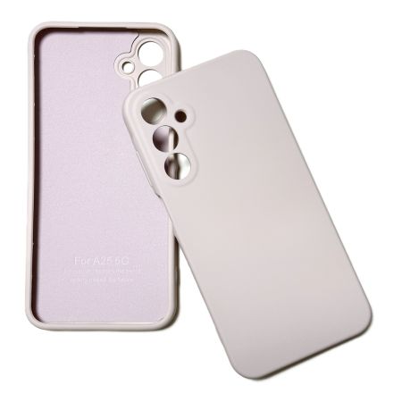 Накладка Samsung A25 пудра с микрофиброй и закрытой камерой 