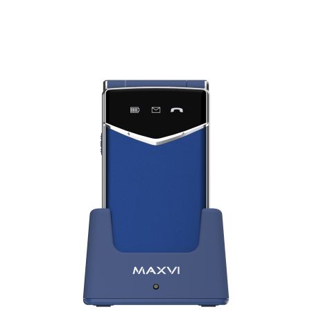 Мобильный телефон MAXVI E11ds, 2.8”, 1500 mAh Blue-Silver + Док-станция