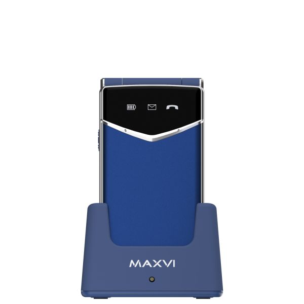 Мобильный телефон MAXVI E11ds, 2.8”, 1500 mAh Blue-Silver + Док-станция