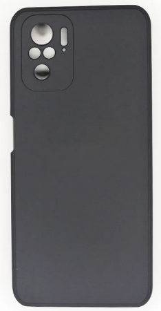 Накладка Xiaomi Redmi Note 10 / Note 10s черный с микрофиброй и закрытой камерой 