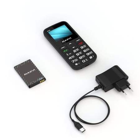 Мобильный телефон Maxvi B100i, 1.77”,  2 sim-карты, 600 mAh Черный