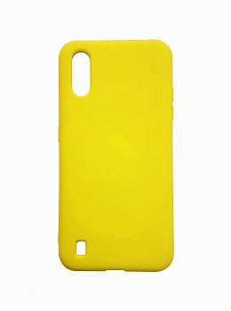 Накладка Samsung A015 silicone case желтый