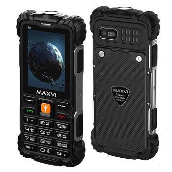 Мобильный телефон MAXVI R1, 2.4”, 2 sim-карты,  1800 mAh Черный