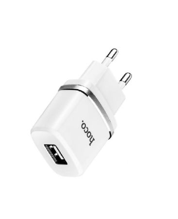 СЗУ блок 1A 1USB Hoco C11 White