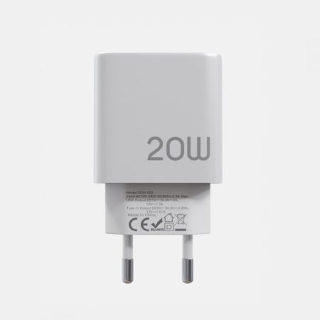 СЗУ блок Depod DCH-003, 3.0A, 20W, USB (1шт) + Type-C (1шт) гарантия 1 год White