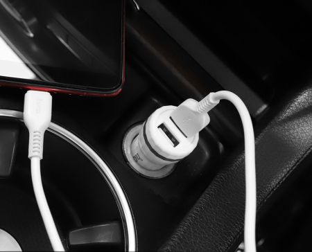 АЗУ Type-C 2.4A 2USB HOCO Z27 White
