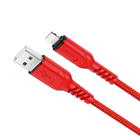 Кабель iPhone Lightning - USB 2.4A HOCO X59 1m Red