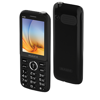 Мобильный телефон MAXVI k18, 2.4”, 2 sim-карты,  800 mAh Черный