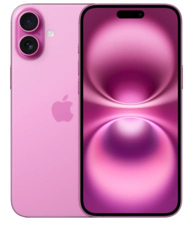 Смартфон Apple iPhone 16 128 GB, Dual: Nano Sim + eSIM, розовый