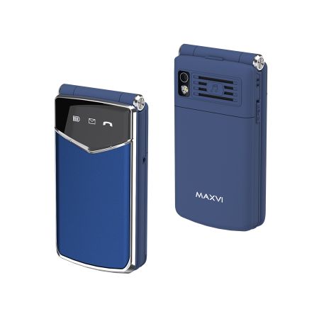 Мобильный телефон MAXVI E11ds, 2.8”, 1500 mAh Blue-Silver + Док-станция