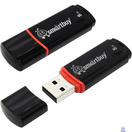  Flesh USB 2.0 - 8Gb Smart Buy  Crown Black