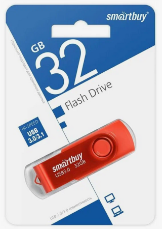 Flash USB 3.0 - 16Gb SmartBuy Twist Red