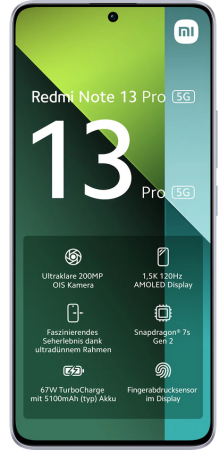 Смартфон Xiaomi Redmi Note 13 pro 5G 12/512Гб Global, Dual nano SIM, Aurora purple