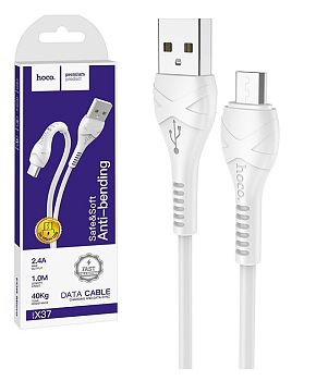 Кабель micro USB - USB 2.4A HOCO X37 1m White