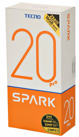 Смартфон Tecno Spark 20 Pro, 8/256Гб, Dual nano SIM, Moonlit Black