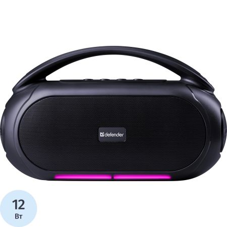 Колонка DEFENDER BEATBOX 12 FM, MP3,microSD,USB,AUX мощность 12Вт, Black
