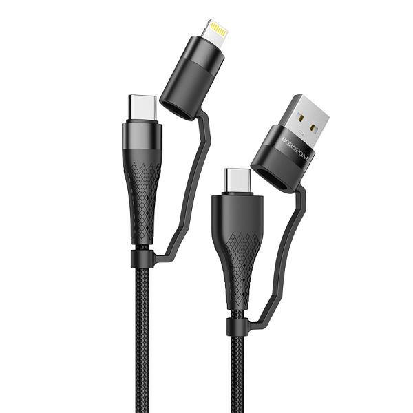 Кабель 4-in-1, 2.4A Borofone BU28 1m Black