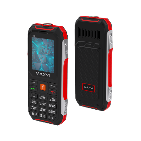 Мобильный телефон MAXVI T100, 1.77”, 2 sim-карты, 1500 mAh Красный