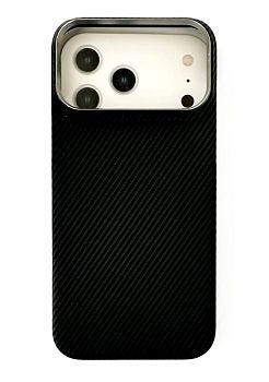 Накладка IPhone 17 Pro Max MORE MagSafe Black карбон мини