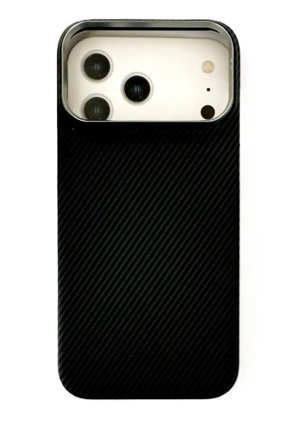 Накладка IPhone 17 Pro Max MORE MagSafe Black карбон мини