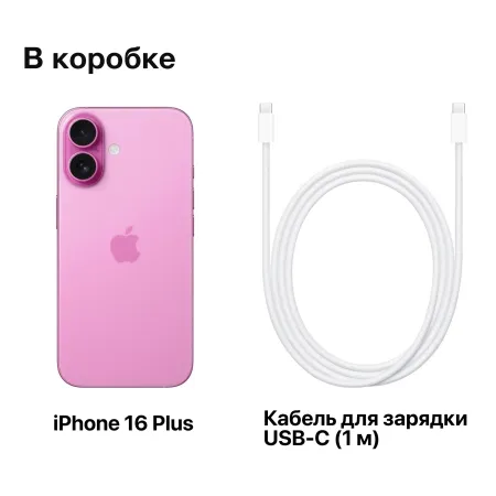 Смартфон Apple iPhone 16 128 ГБ , Розовый/Pink