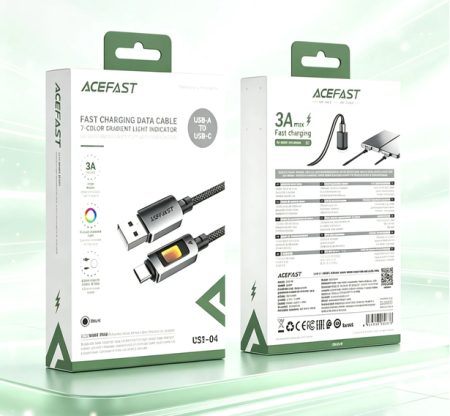 Кабель Type-C - USB 3A, ACEFAST C21-04 1,2m Black