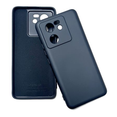 Накладка Xiaomi 13T черный с микрофиброй и закрытой камерой