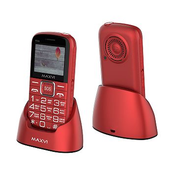 Мобильный телефон MAXVI B5ds up, 2.0”, 1600 mAh Красный+Док-станция