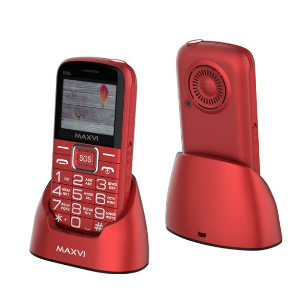 Мобильный телефон MAXVI B5ds up, 2.0”, 1600 mAh Красный+Док-станция